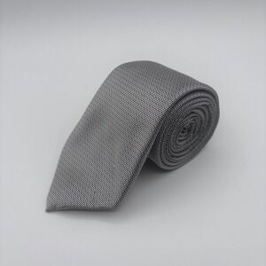 Vintage Sulka Silk Tie Grey Geometric Textured Silk Formal Business Necktie